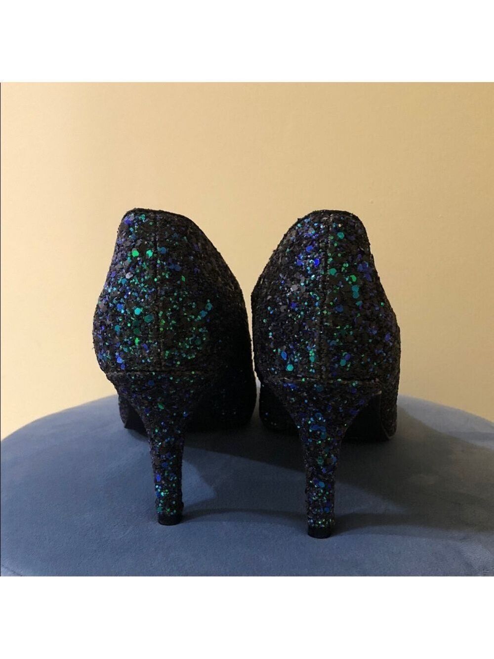 Michael Antonio Black iridescent Women’s night evening pumps women Heels 7.5
🌸 - Picture 6 of 13